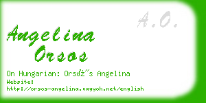 angelina orsos business card